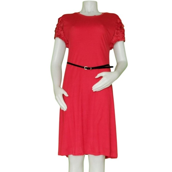 NWT $740 Alexander Mcqueen red 100% silk dress. IT  XL US L - Picture 3 of 11